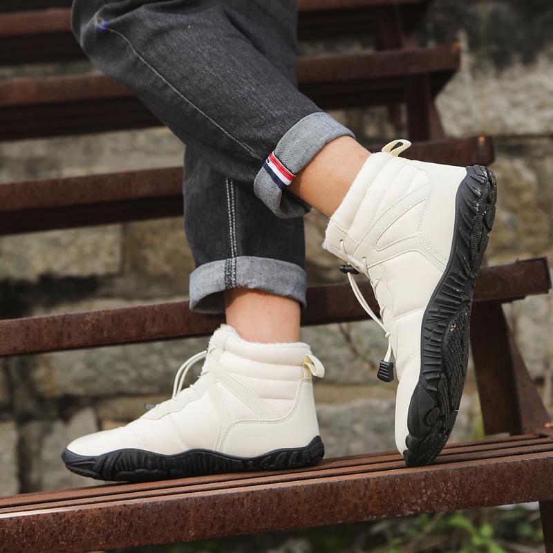 Men's and Women's Waterproof Non-Slip Outdoor Snow Boots with Thick Sole and Warm Velvet, Autumn/Winter Style