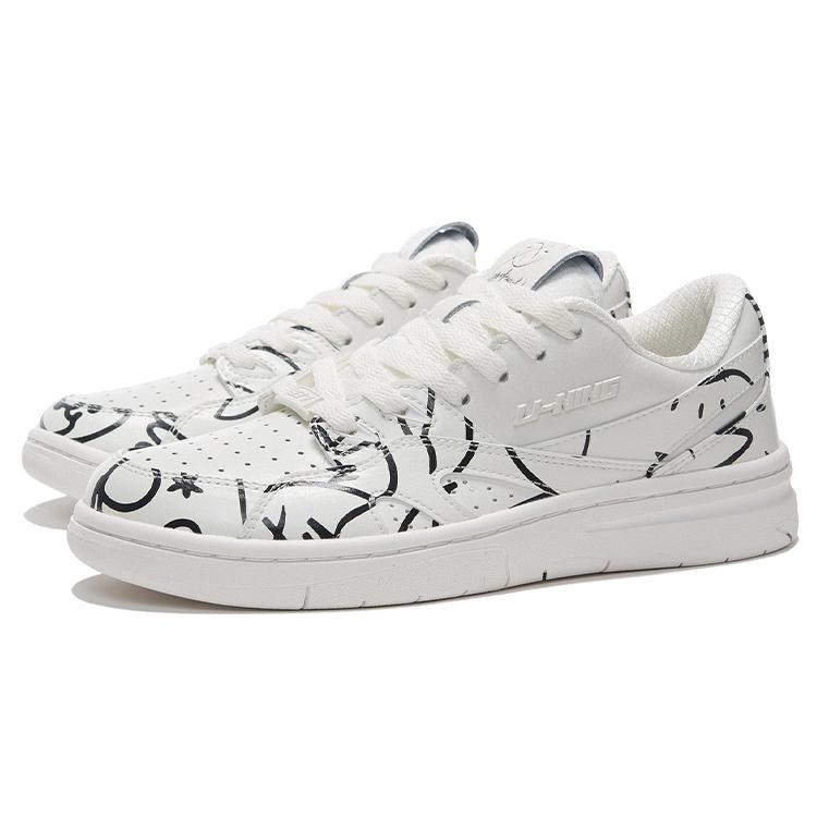 Dft x Li Ning Wade Collection Abrasion Resistant Vintage Basketball Shoes Women's White Black ABCS026-1
