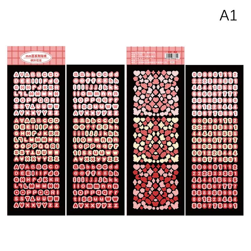 

4Sheets/Pack Laser Bling Letter Gift Alphabet Sticker Decorate Photocard Scrapbooking DIY Photo Album Stationery Supplies розовый