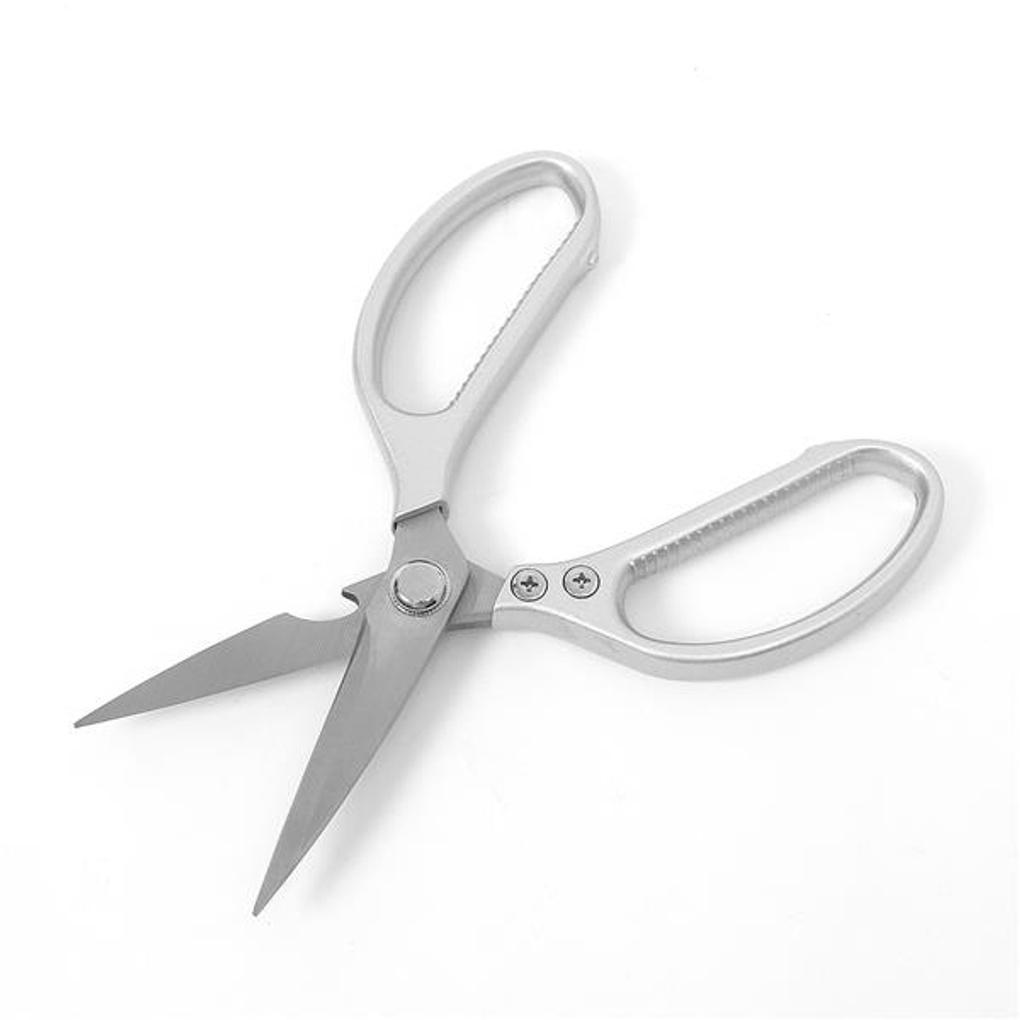Powerful Cutting Double-Handed Kitchen Scissors (Silver) / Household Scissors
