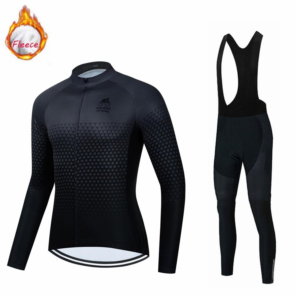2026 Winter Fleece Warm Cycling Suit, Cycling Suit Fleece Winter Long-sleeved Cycling Suit Tour De France Team Version Cycling Suit Cover
