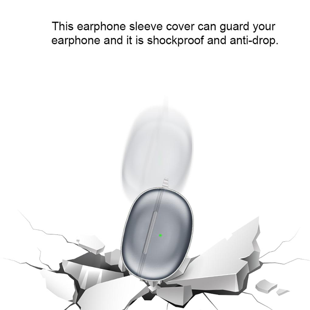 Earphone Charging Box TPU Shockproof Case with Hook Holder Bag Wireless Headphone Transparent Cover Protector Earbuds