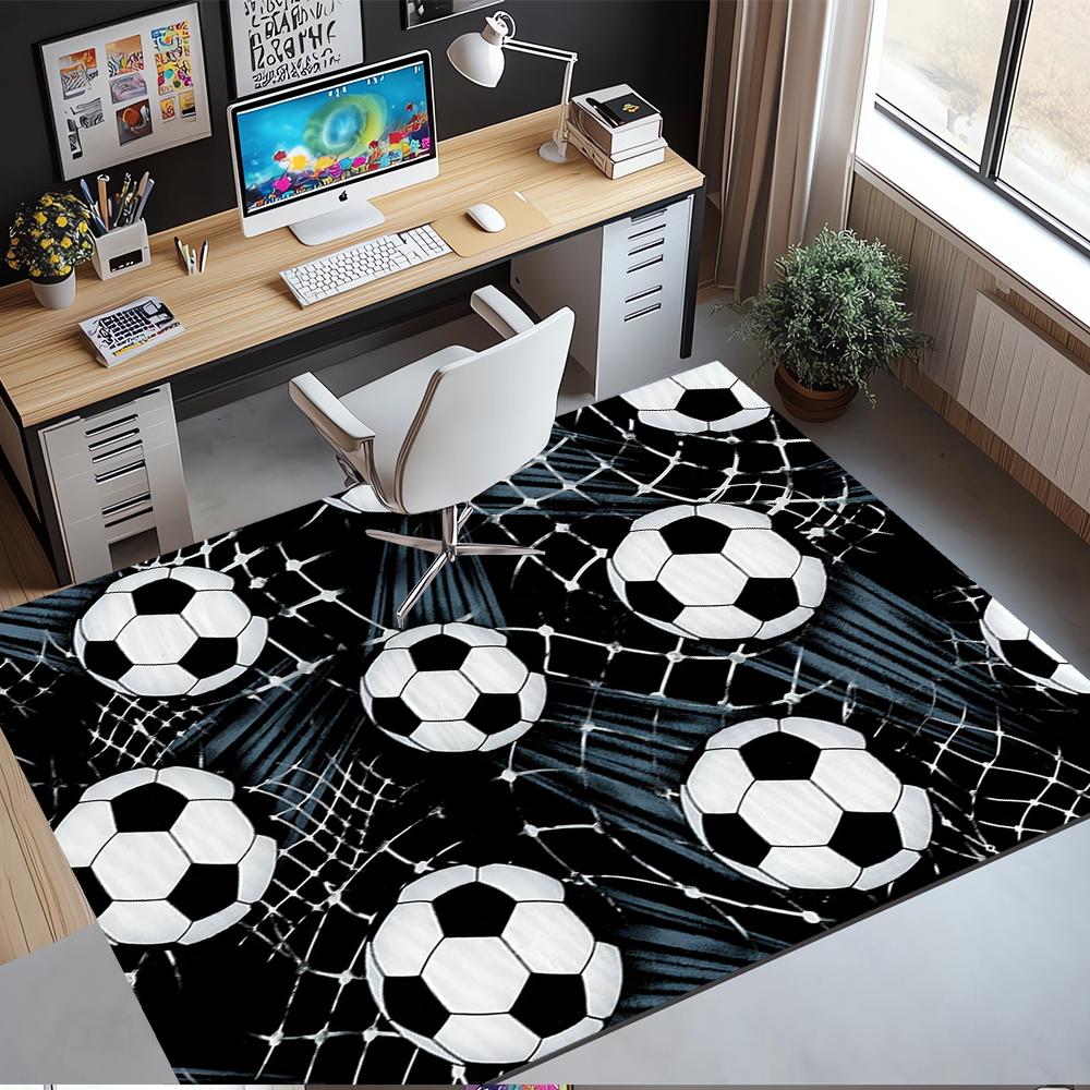 Soccer Printed Carpet,Rug,for Office Chair Living Room Bedroom Kitchen Room Decor Gifts.