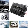 Waterproof 8 Position Push Button Panel Two USB Outlets For Marine Automotive Use 12V 24V System
