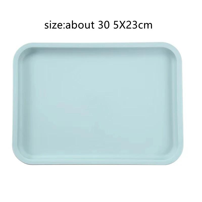 White Plastic Tray, Multi-function, Rectangular Storage Tray, Nordic Simple, Home, Kitchen, Supplies, Fruit, Dessert , 29*17cm