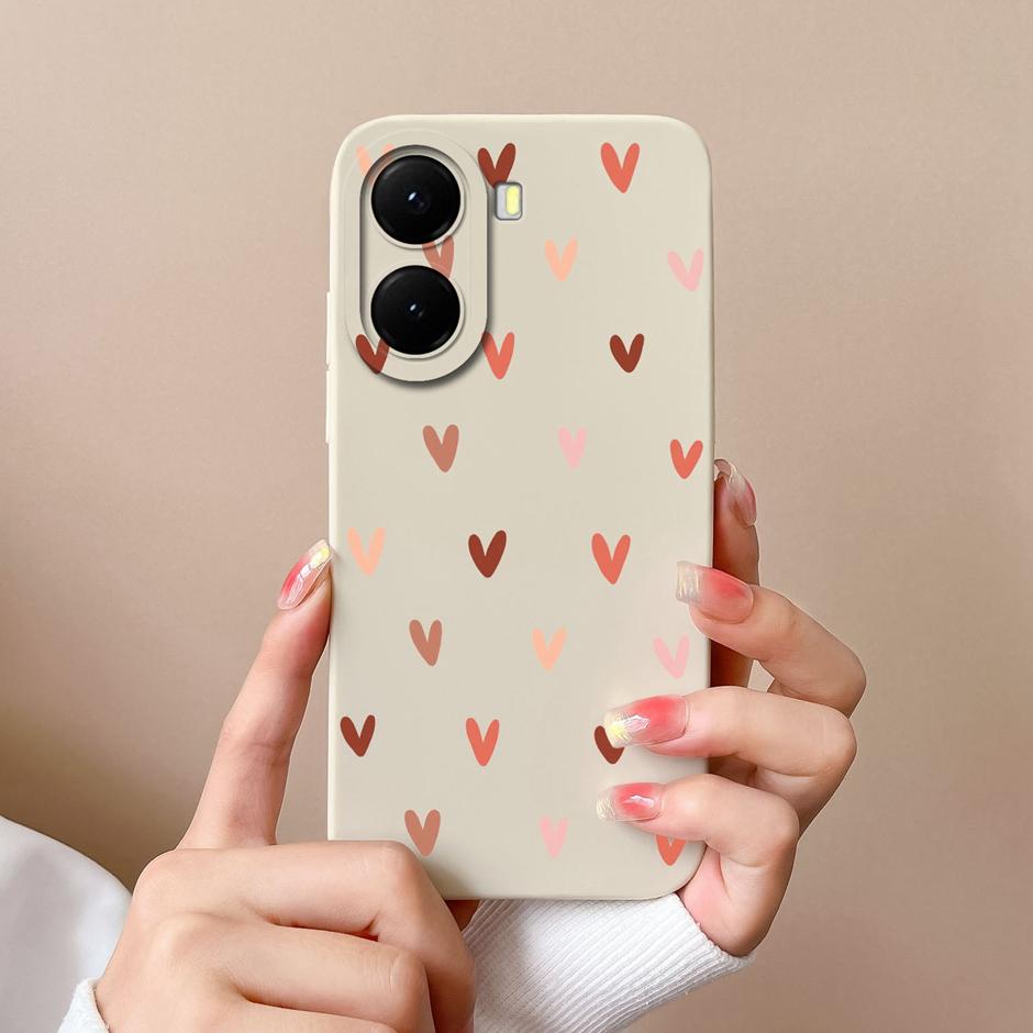 Cases For Xiaomi PocoX7 X7Pro Colorful Love Heart Girl Dustproof Drop-Resistant Portable Bumper For Xiaomi Poco X7 Pro Housing