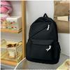 Schoolbag New Solid Color Simple Versatile Junior High School Student High School Student College Student Schoolbag Large Capacity Lightweight
