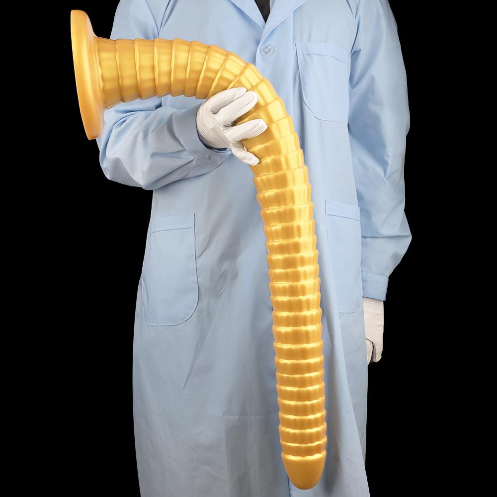 80*7cm zlatý silikonový extra dlouhý masturbátor anální kolík fisting realistický řemínek na penis na penisu BDSM