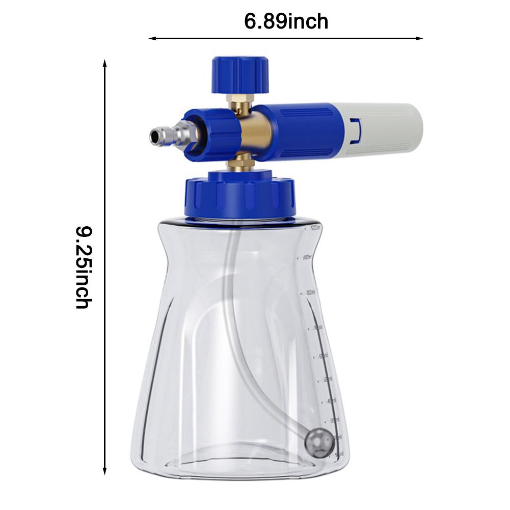 For Pressure Washer Foam Sprayer with Stainless Steel Filters 1L Capacity and Adjustable Nozzle for Effective Foam