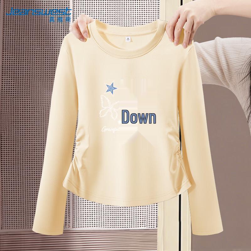 Jeanswest Women s Love & Butterfly Print Slim Fit Long Sleeve T-Shirt M