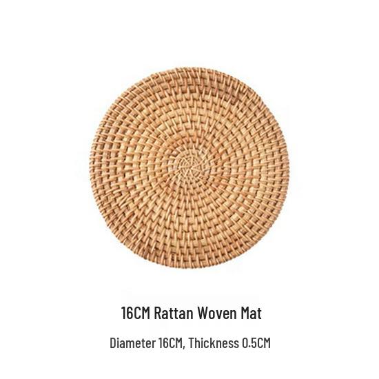 Handgefertigter vietnamesischer Rattan Hitzeschutz-Untersetzer für Ess- und Teegeschirr