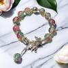 Super Fairy Forest Gradient Glass Bracelet - Chic Chinese Style Gift for Women and Best Friends, Lightweight Luxury Accessory