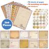Vintage Paper Stationery Set 50 Letter Paper Lined Sheets 50 Matching Envelopes 60 Sealing Label Sticker for Wedding