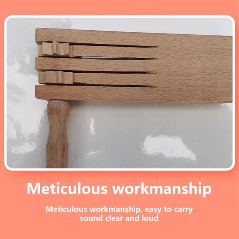 Wood Ratchet Noise Makers Traditional Mexicans Matraca Rattle for Game Wood Rattle Ratchet Instrument for Party Favor
