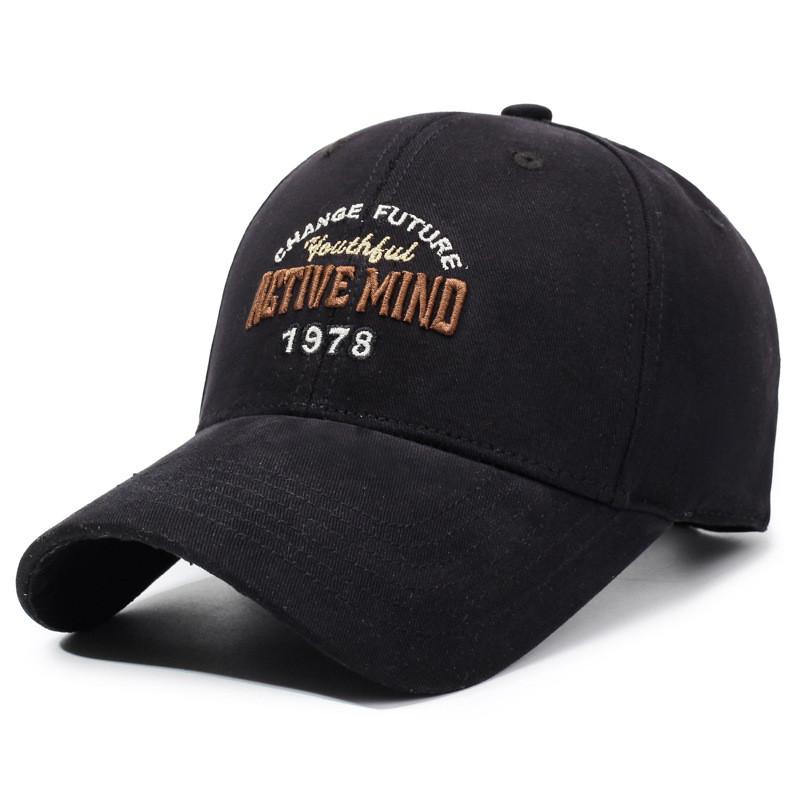 Classic Baseball Cap With Embroidered Letters For Outdoor Sun Protection