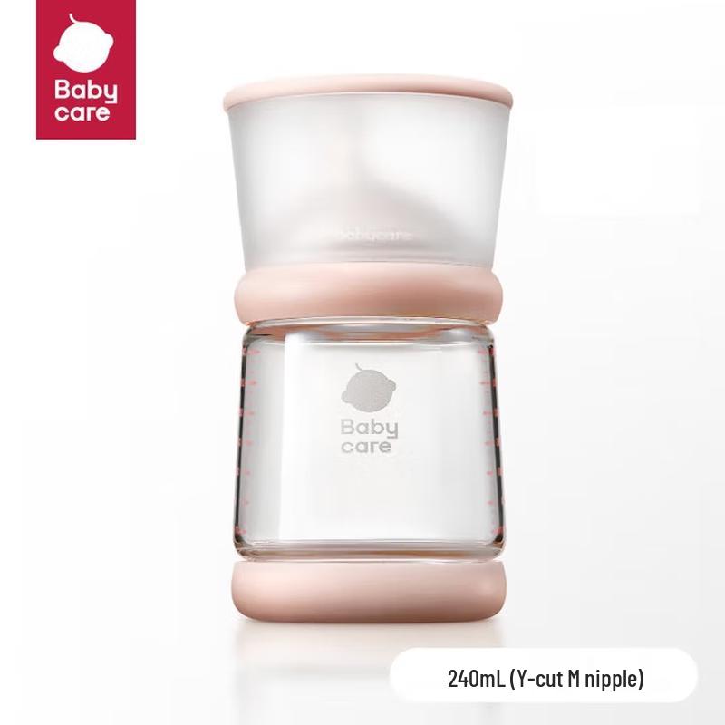 babycare Антиколиковая стеклянная бутылочка для кормления с широким горлышком