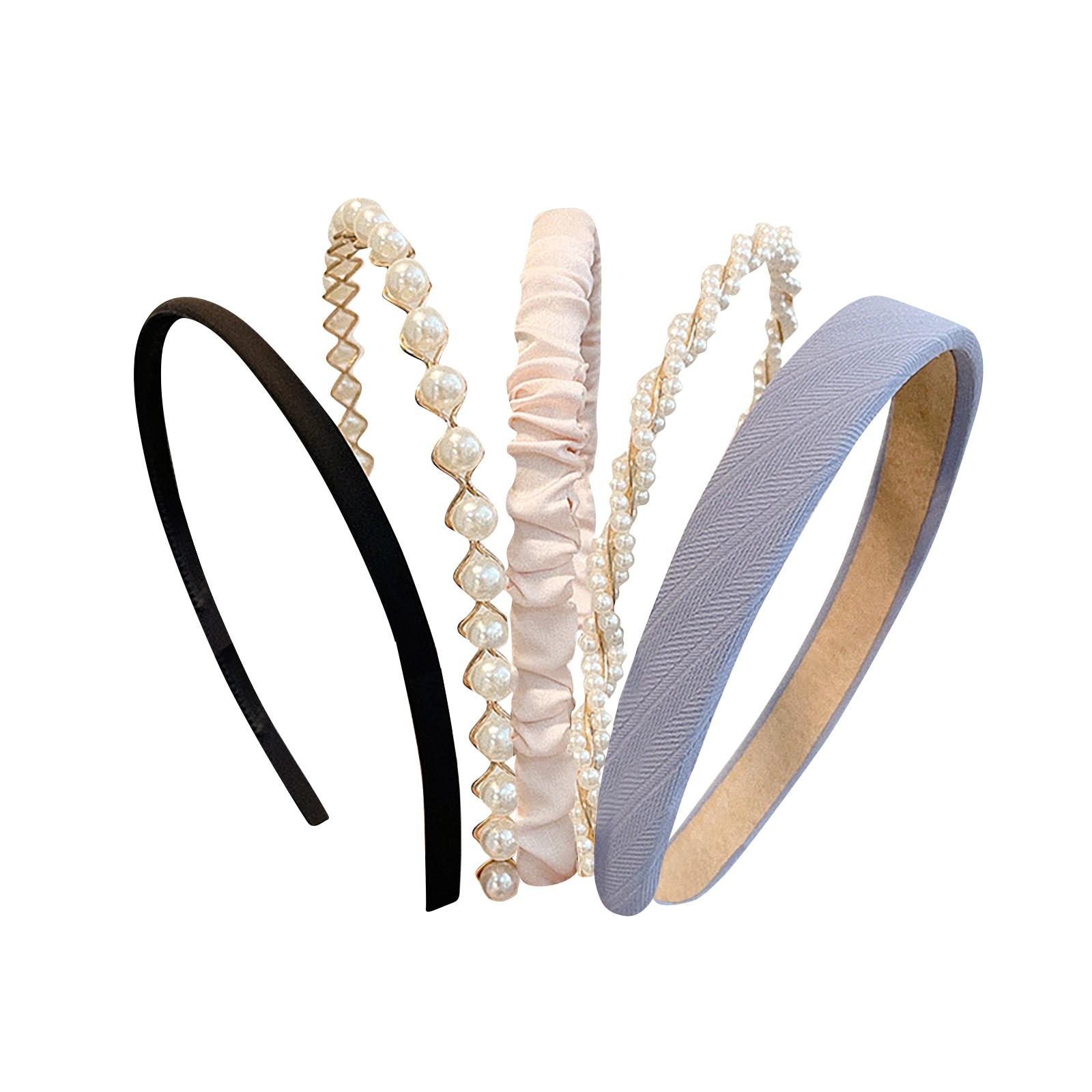 

5 шт. женские повязки на голову, обручи для волос для девочек, женские аксессуары для волос One Size