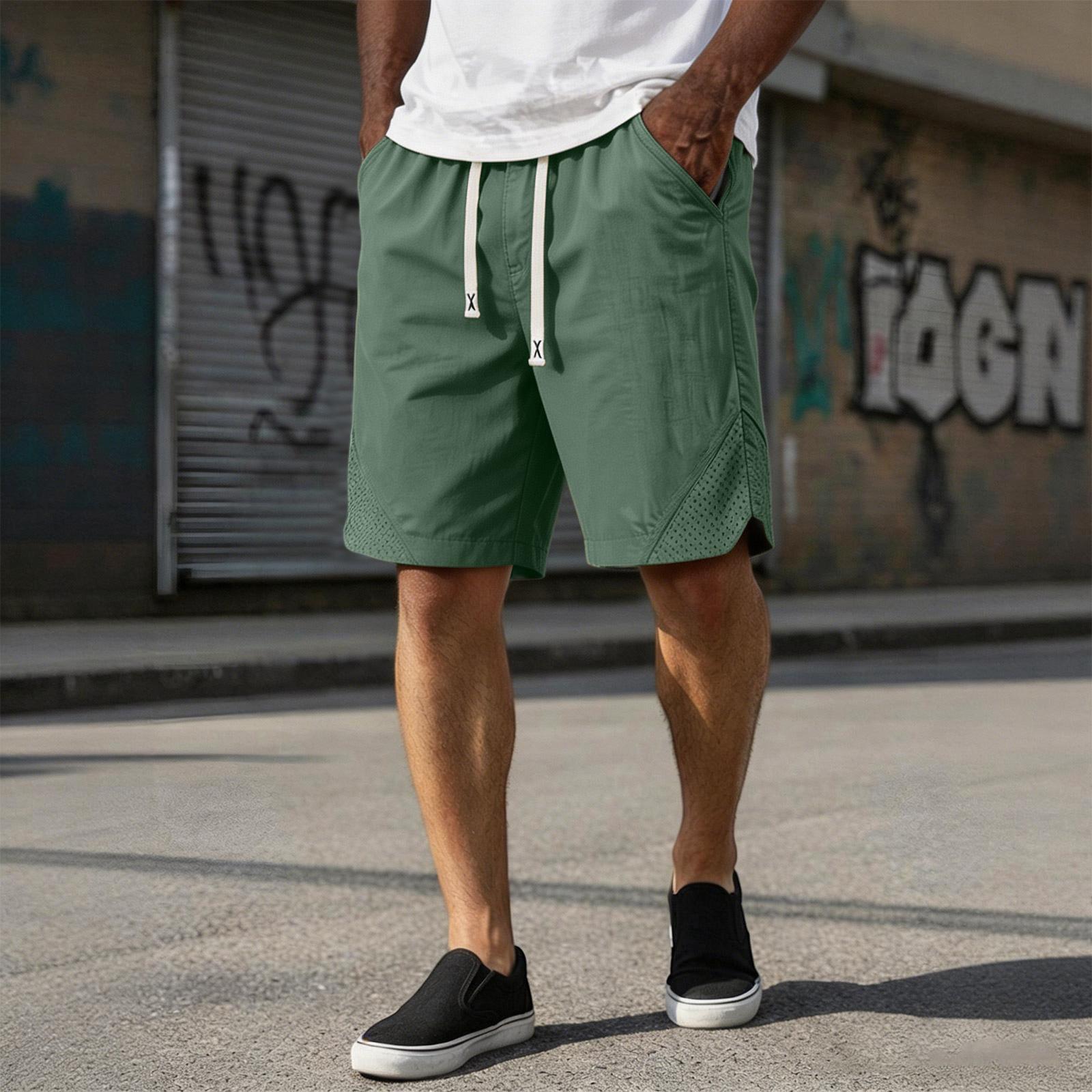 

Men s Summer Loose Fit Casual Sports Shorts Drawstring Waist Straight Leg Breathable Lightweight Athletic Shorts for Outdoor Activities XL