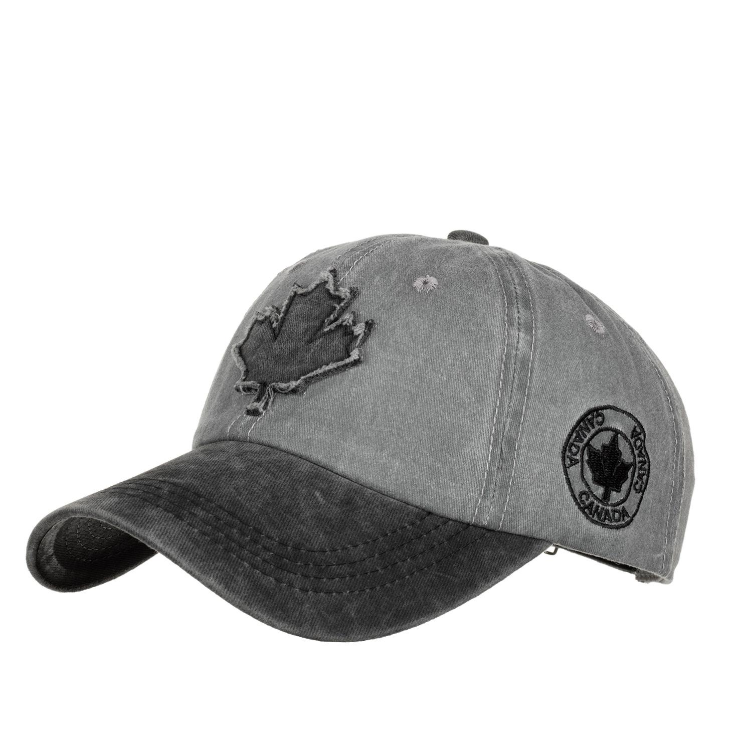 

Новая бейсболка из стираного хлопка с кленовым листом, канадская кепка, летняя шляпа от солнца Adjustable