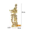 Lord Krishna Metal Statue,Krishna Murti Playing Flute for Temple Pooja,Decor Your Home,Office & Gift Your Relatives,Showpiece