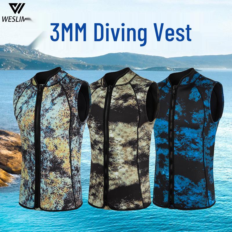 3MM Men's Warm Wetsuit Vest for Snorkeling, Surfing, Fishing, Diving, and Jellyfish Protection