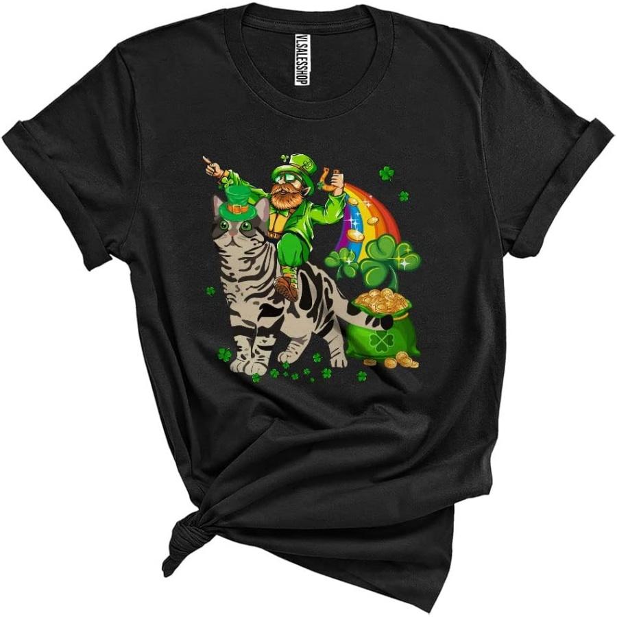 Leprechaun Riding American Shorthair Cat Cute Cool St XXXXXL разноцветный