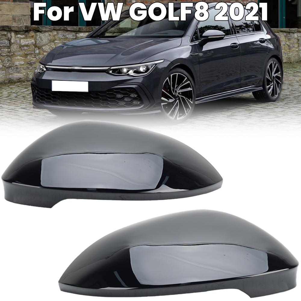

1 Pair Rearview Mirror Cover Cap For VW GOLF 8 MK8 Without Lane Change Assist Hole Side Mirror Cover Cap Car Accessories 1 Pair No Assist