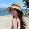 Weave Bow Fisherman Hat Large Bow Sunscreen Bucket Hat Sweet Women Sun Hat  Summer