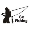 Metvi Sticker Pretty Girl GO FISHING Car Sticker Waterproof Vinyl Stickers Hobbies Auto Products