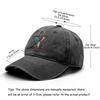 3D Artwork Alphabet A-Z Print Unisex Snapback Baseball Hat Washed Cotton Non-Stretch Fabric Baseball Cap Adjustable Sun Hat