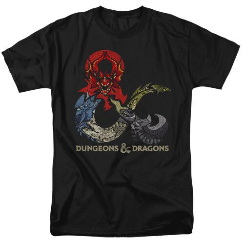 Dungeons and Dragons Dragons In Dragons Adult 18/1 T-Shirt Black