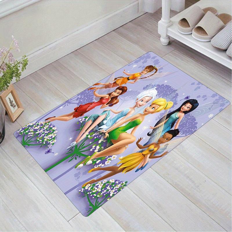 

1pc Tinker Bell Pattern Area Rug Soft Flannel Floor Mat for Living Room,Office,Bedroom and Carpet,Sofa Coffee Table Floor Mat 60cm by 90cm
