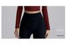 Women's Long Sleeve Yoga Top with Chest Pads - V-Neck, Stylish Back, Breathable, Comfortable, Ideal As Outerwear for Summer Sports.