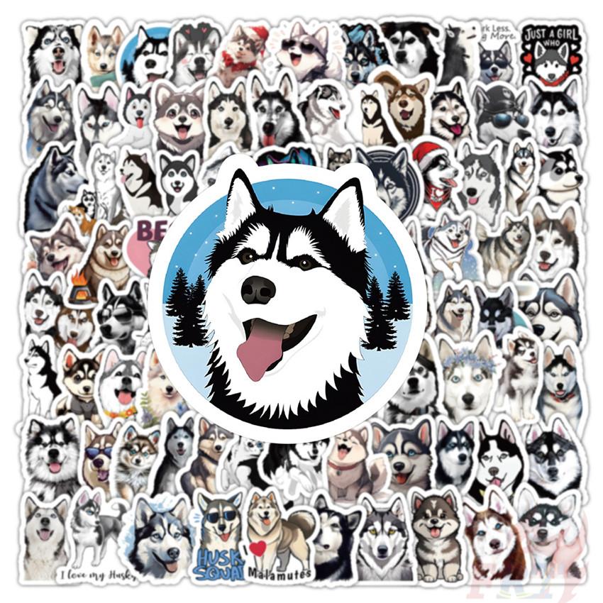 100Pcs/Set Husky Mini Pets Dogs Stickers DIY Fashion Decals Stickers