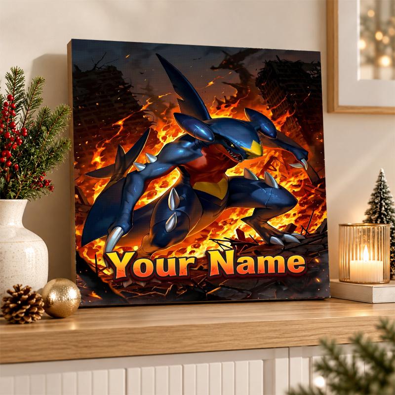 Garchomp Custom Name Diamond Painting Personalized 5D Full Drill DIY Diamond Art Home Decor