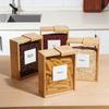 Natural Bamboo Cereal Container, Kitchen Storage Box for Grain, Rice, Nuts & Dry Food