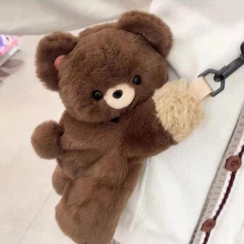Bear Tummy Time Bag Plush Doll Crossbody Bag New Personality Female Cute Soft Backpack