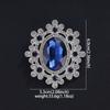 Weiman Green Sapphire Oval Brooches Luxury Women Fashion Rhinestone Crystal Silver Plated Alloy Customize Designer Brooch Pins