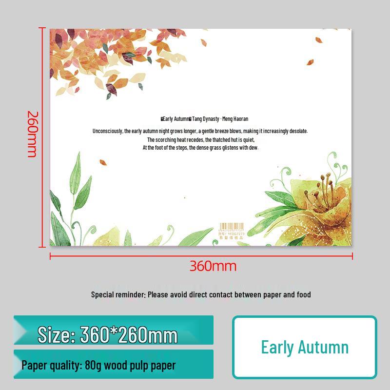 Disposable Wash-Free Paper Dining Table Mat for Restaurants and Cafes