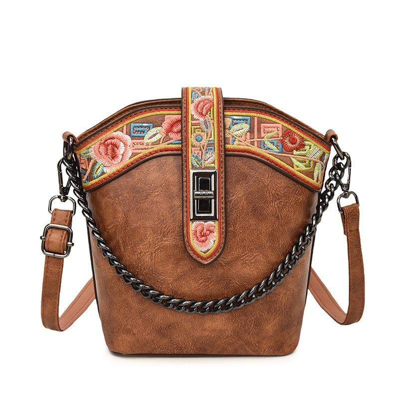 

Retro Ethnic Style Embroidered Women s Shoulder Bags Soft PU Casual Ladies Messenger Bags Commuter Texture Women s Crossbody Bag for Mother s Day Gift