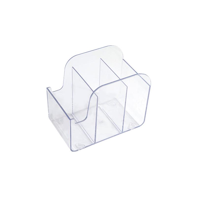 Transparenter Acryl-Stiftehalter mit mehreren Fächern - Kreativ, Große Kapazität, DIY Schreibtisch-Aufbewahrungsbox.