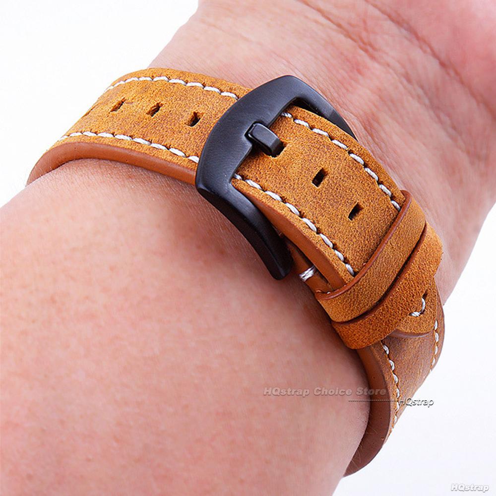 Vintage Leather Watchband for Seiko 18mm 20mm 22mm 24mm High Quality Retro Calf Leather Watch Strap Genuine Leather Bracelet