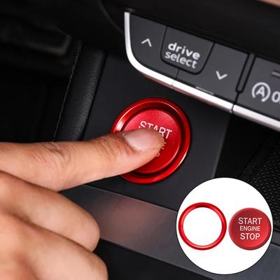 For  A4 A5 B9 B8 BT A7 C7 4GB Q5 8R Auto Engine Start Stop Push Button Cover Ignition Ring Decoration Car Accessories