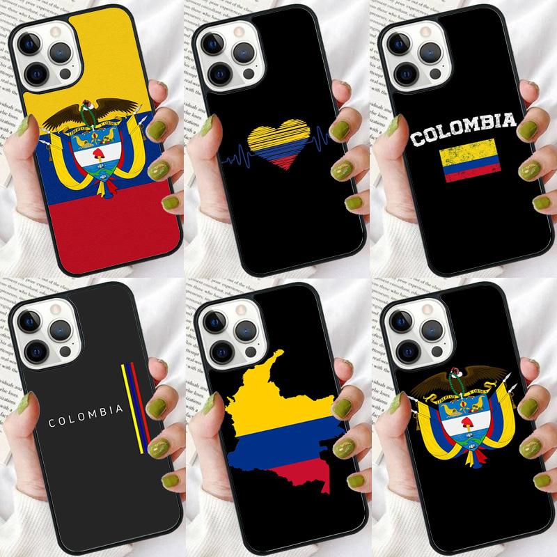 Kolumbien Flagge Handyhülle Für iPhone 17 Air 16 15 14 plus 11 12 13 Pro max Weiche Stoßfänger Hülle Cover coque