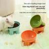 Elevated Cat Bowl with Stand Durable Plastic Pet Food And Water Dish Modern Neck-Friendly Design for Cats And Dogs