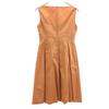 FOXEY NEW YORK Made In Japan No Sleeve One Piece 40 Orange Brown Women Used