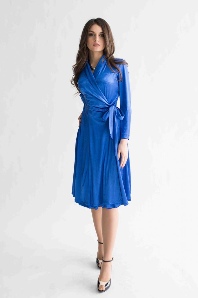 Velor Dress with Belt