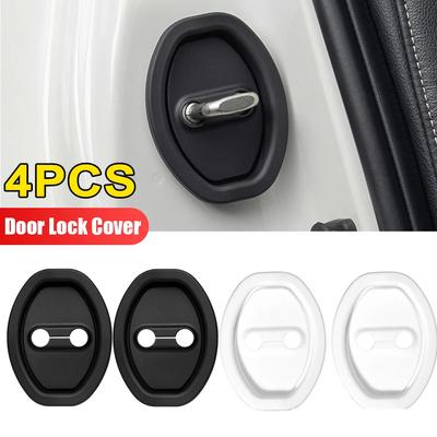 4 stuks Autodeurslot Anti-botsing Siliconen Hoes Auto Deuren Slot Gesp Geluiddempende Beschermkussen Sticker Auto Schokdemper Pad