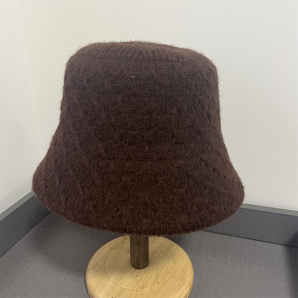 

Вязаная шапка-бини с ромбовидным узором, детская, осенне-зимняя, для маленького лица, повседневная, универсальная, дорожная, с козырьком, однотонная, шерстяная, модная Adult (55-58cm) кофейный