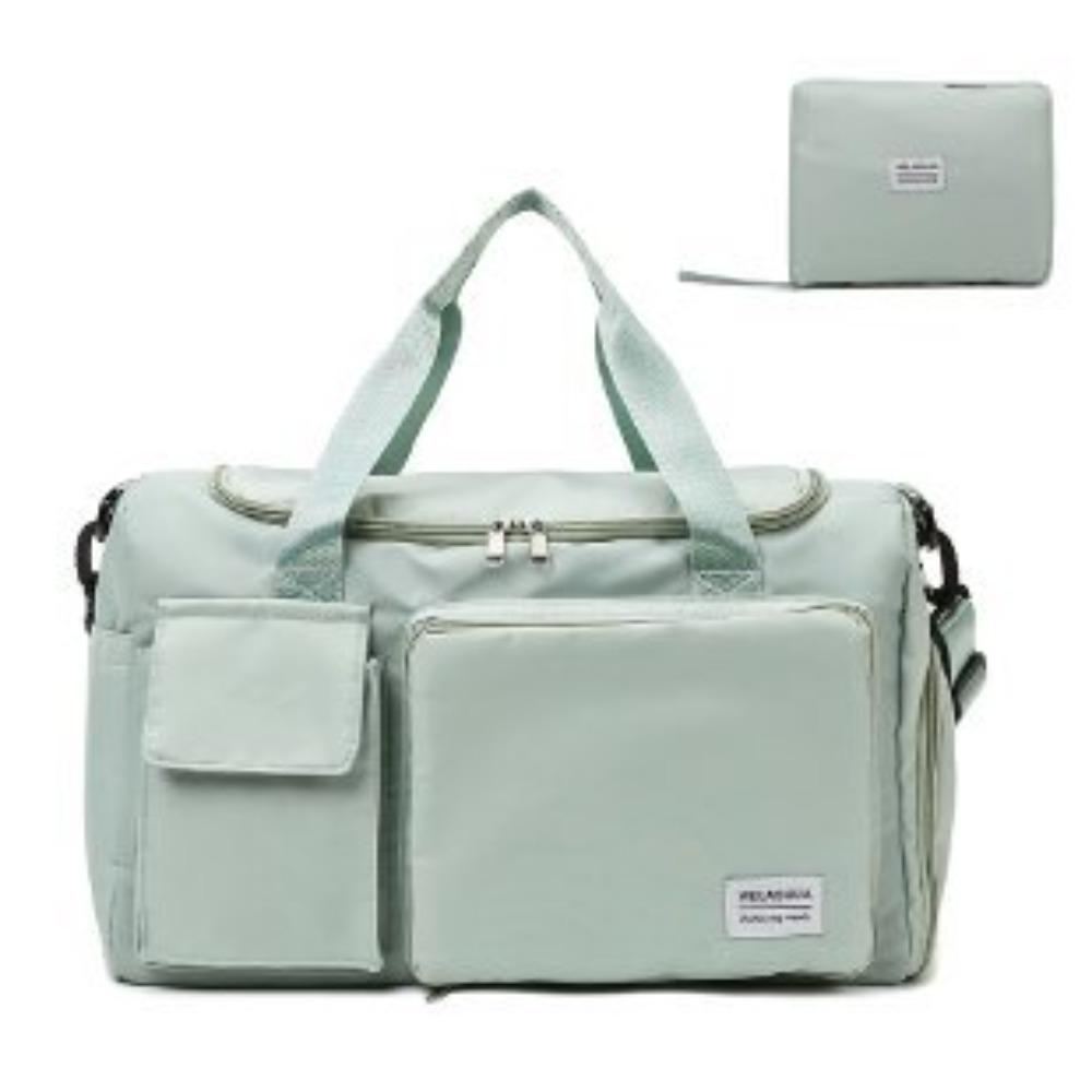 New large-capacity luggage bag foldable shoulder bag swimming fitness fashion oblique span bag dry and wet separation travel bag